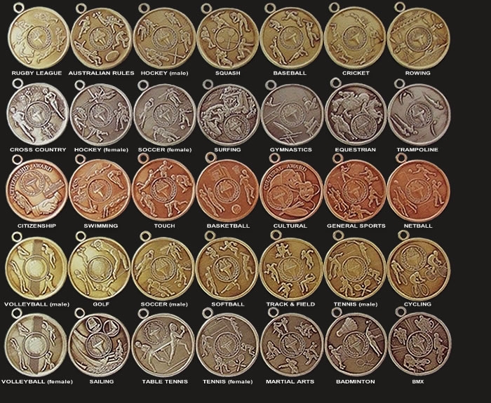 Standard Sporting Medal Range